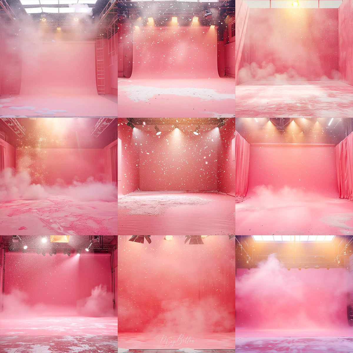 Pink Dream Studio Background Bundle