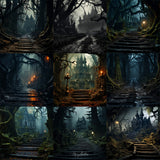 Ultimate Haunted Path Background Bundle