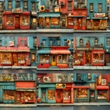 Claymation Retro Record Store Background Bundle