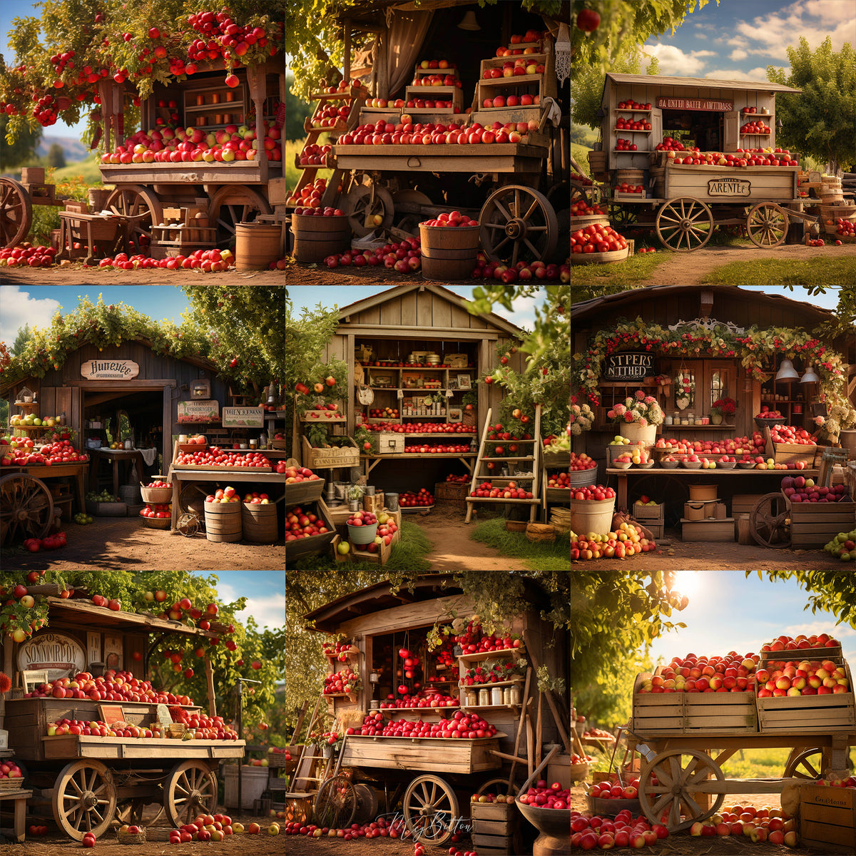 Apple Cart Background Bundle