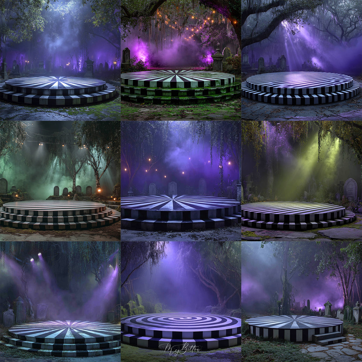 Ghoulish Stage Background Bundle